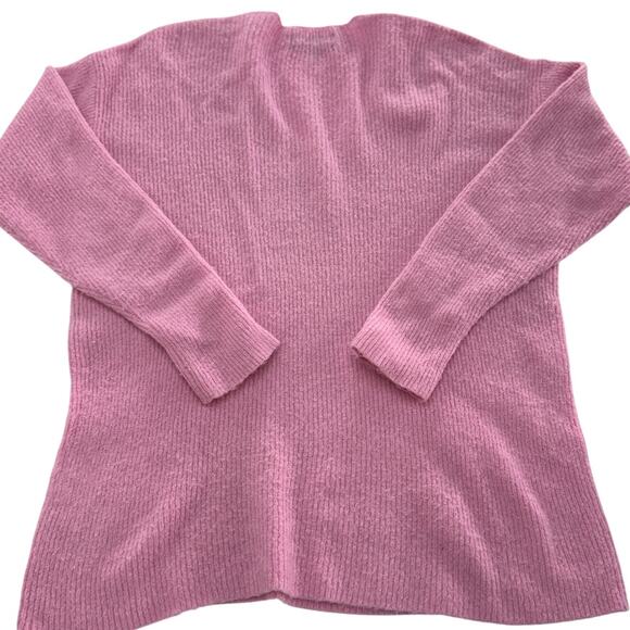 Something Navy Sweater Womens XX Small Pink‎ V Neck Slouchy Cozy RIbbed - Picture 3 of 9